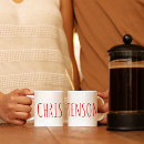 Recherche de réunions tasses Typographie