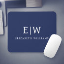 Recherche de bleu standard tapis souris Monogramme
