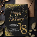 Recherche de black anniversaire invitations Parties scintillant or