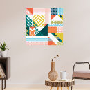 Recherche de motif géométrique posters Coloré
