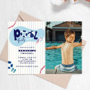 Recherche de partie de base ball invitations Fête du pool