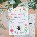 Recherche de abeille baby shower invitations Floral