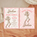 Recherche de cowgirl bridal shower invitations Rétro