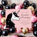 Recherche de licorne noire invitations Enfants