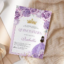 Recherche de purple gold quinceanera invitations Mis quince