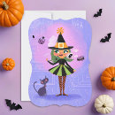 Recherche de green halloween invitations Chat noir