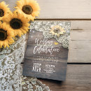 Recherche de tournesols vintages invitations Bois