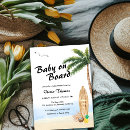 Recherche de surf baby shower invitations Bleu