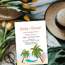 Recherche de palm trees baby shower invitations Neutre