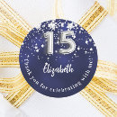 Recherche de anniversaire de 15 ans autocollants Faveurs du parti