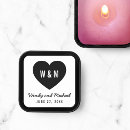 Recherche de heart carrés autocollants Noir et blanc