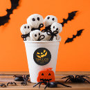 Recherche de visage citrouille halloween autocollants Noir et orange