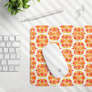 Recherche de fleur orange tapis souris Pour elle