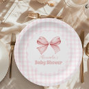 Recherche de baby shower fille assiettes Invités