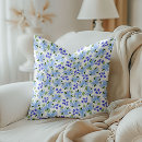 Recherche de bleu floral coussins Fleurs