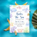 Recherche de animaux de mer invitations Aquarelle