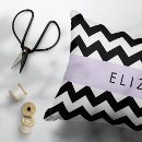 Recherche de zigzag noir et blanc coussins Monogramme