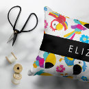 Recherche de motif perroquet coussins Monogramme