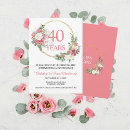 Recherche de ruby anniversary invitations Floral