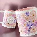 Recherche de fleur aquarelle tasses Fleur de jardin