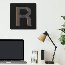 Recherche de noire moderne horloges Monogramme