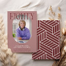 Recherche de son quatre vingtième anniversaire invitations Élégant