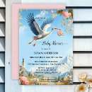 Recherche de stork baby shower invitations Vintage
