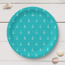 Recherche de turquoise assiettes en papier Nautique