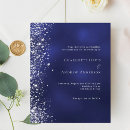 Recherche de paillette mariage invitations Bleu marine
