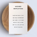 Recherche de blanchisserie lavage cartes visite Instructions de lavage