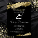 Recherche de réunion de classe invitations Noir et or