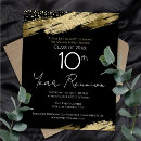 Recherche de réunion de classe invitations Noir et or
