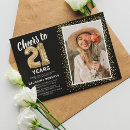 Recherche de 21 ans invitations Noir et or