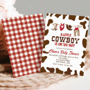 Recherche de western cowboy baby shower invitations Impression de vache