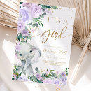 Recherche de elephant baby shower fille invitations Éléphant à fleurs