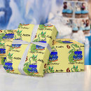 Recherche de dragon vert papier cadeau Bleu