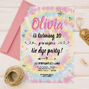 Recherche de tie dye party invitations Jeune fille