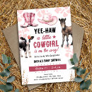 Recherche de cowboy cowgirl baby shower invitations Impression de vache