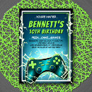 Recherche de manette de jeu invitations Fête d'anniversaire de joueur