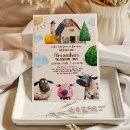 Recherche de farm animal 1ans anniversaire invitations Mignon