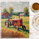 Recherche de tracteur rouge puzzles Agriculture