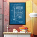 Recherche de guitare bleue posters Instrument musical