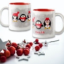 Recherche de dessin de pingouin tasses Noël