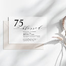 Recherche de 75 anniversaire invitations Noir