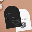 Recherche de côté en noir invitations Moderne