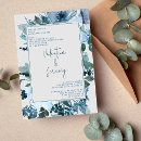 Recherche de dusty blue floral répétition dîner invitations Fleurs