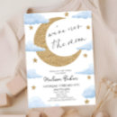 Recherche de moon baby shower invitations Lune de croissant