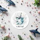 Recherche de anniversaire requin autocollants Anniversaire sous la mer