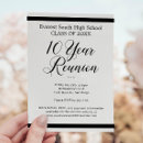 Recherche de 10 ans invitations Noir et blanc