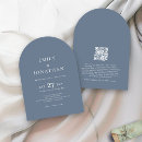 Recherche de dusty blue mariage invitations Code qr
